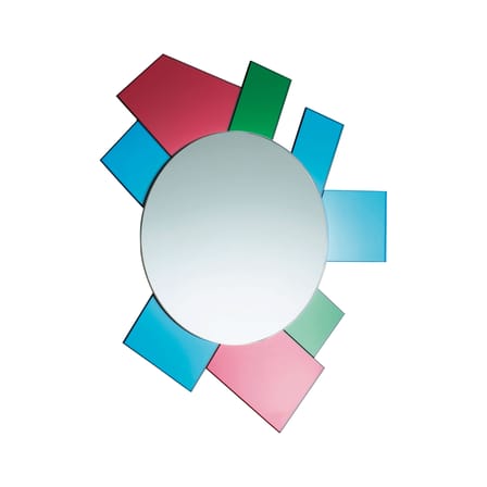 Miroir mural Gli Specchi di Dioniso 06 verre multicolore / Ettore Sottsass - 63 x 72 cm - Glas Italia