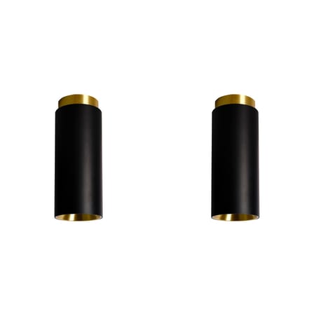 Pack promo  métal noir / Set 2 plafonniers Tobo C65 - Ø 6,5 x H 16,5 cm - DCW éditions