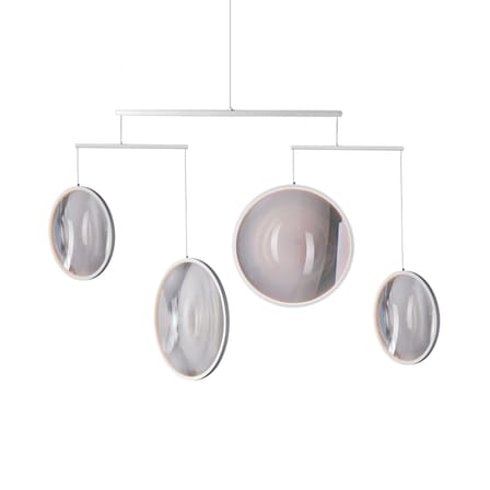 Pendelleuchte Focus X4 metall weiß / LED – L 131 x H 72,3 cm - DCW éditions