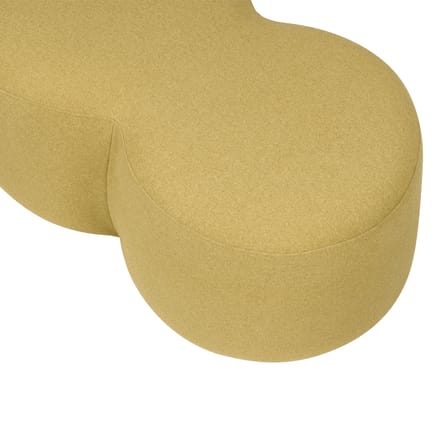 Pouf Umbo tissu jaune / 88 x 50 x H 36,5 cm - NOO.MA
