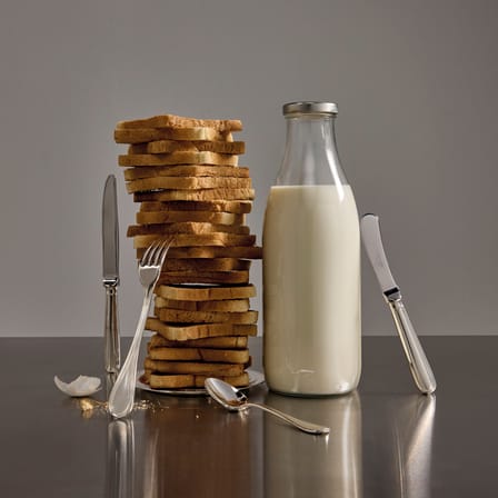 Set de couverts Albi métal / 7 pièces pour petit-déjeuner - Pour 2 personnes - Christofle