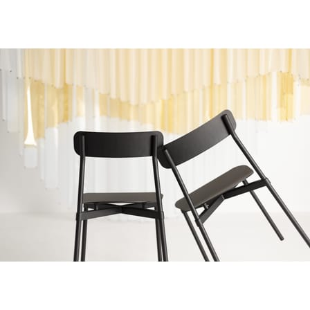 Stapelbarer Stuhl Fromme metall schwarz / Aluminium - Petite Friture