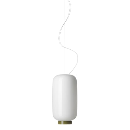 Suspension Chouchin  Reverse n°2 verre blanc vert / Ø 22 cm x H 43 cm - Foscarini