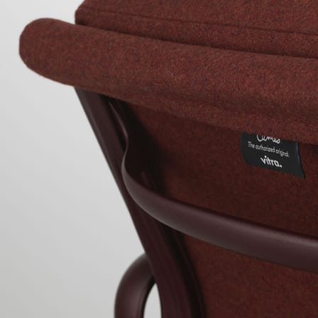 Soft Pad EA 208 Swivel armchair textile brown / Eames (1969) - Vitra