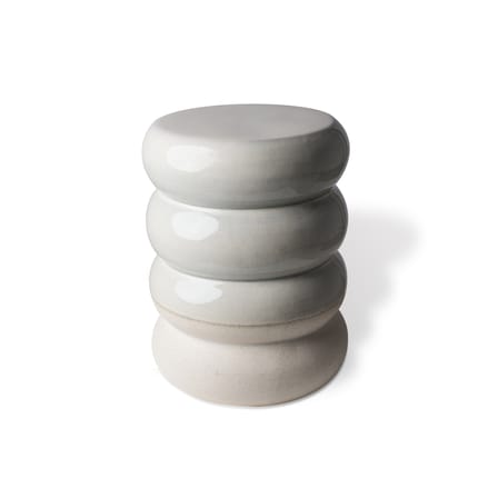 Table d'appoint Chubby céramique blanc / Céramique - Ø34 x H44 cm - Pols Potten