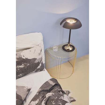 Table d'appoint Curva métal or / 34 x 48 x H 45 cm - AYTM