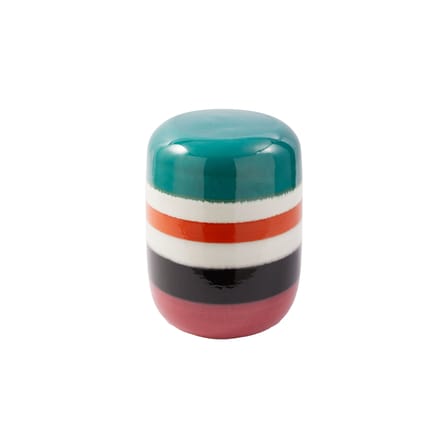 Table d'appoint Striped Pill céramique vert / Ø 34 x H 46,5 cm - POLSPOTTEN