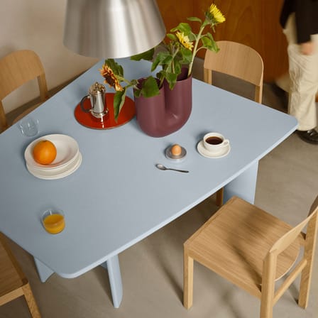 Table rectangulaire Re-Norm bois bleu / 130 x 120 cm - Muuto