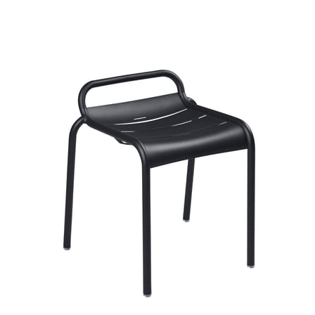 Tabouret empilable Luxembourg métal noir / Aluminium - Fermob