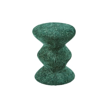 Tabouret rembourré Zig Zag Soft tissu vert - Pols Potten