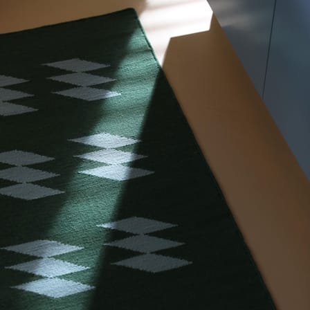 Tapis Rytm vert / 195 x 133 cm - Laine - & klevering