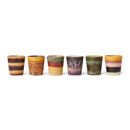 Set de 6 tasses à café 70s ceramics / 23 cl - HK LIVING