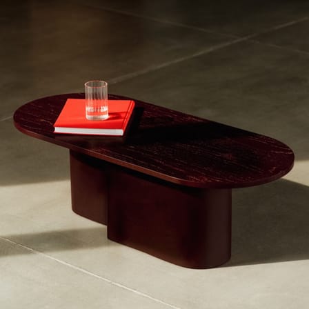 Tavolino Looi legno rosso / 115 x 50 x H 37 cm - NOO.MA