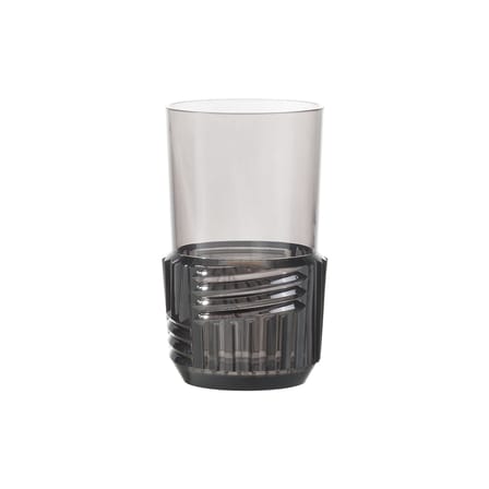 Verre Trama Large plastique gris / H 15 cm - Kartell
