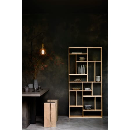 Bibliothèque M Large bois naturel / Chêne massif - L 104 x H 219 cm - Ethnicraft