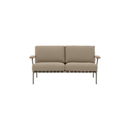 Canapé de jardin 2 places Settle tissu beige / 152,5 cm - Muuto