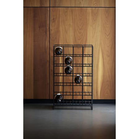 Casier à bouteilles  métal noir / 24 bouteilles - L 41 x H 67 cm - House Doctor