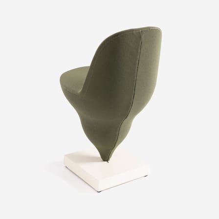 Chaise rembourrée Gelato tissu vert - Moustache