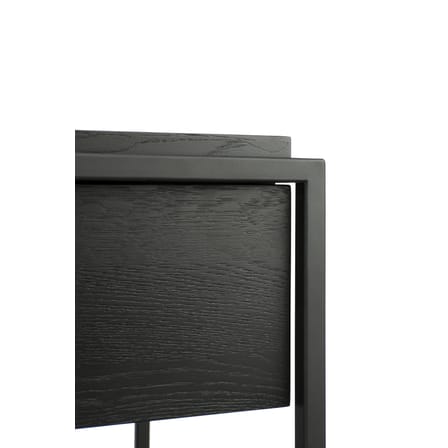 Monolit Console wood black / Solid oak & metal - L 122 cm / 2 drawers - Ethnicraft