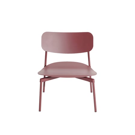 Fauteuil bas empilable Fromme métal rouge / Aluminium - Petite Friture