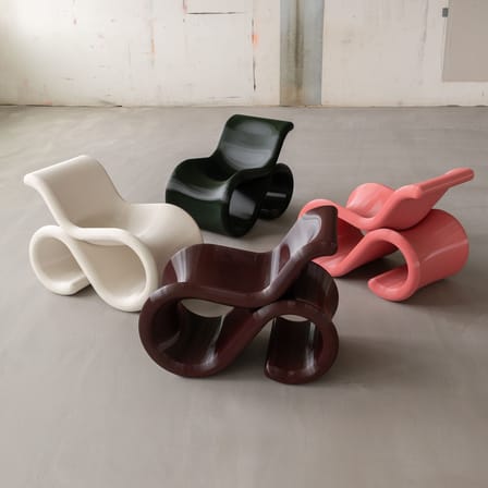 Fauteuil Éclair Chair rouge - CRÈME ATELIER