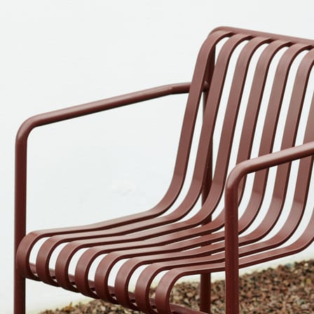 Fauteuil empilable Palissade Dining Large métal rouge / Bouroullec, 2016 - Hay
