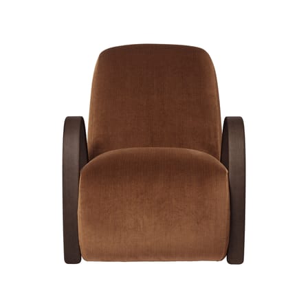Fauteuil rembourré Buur marron / Velours - Ferm Living