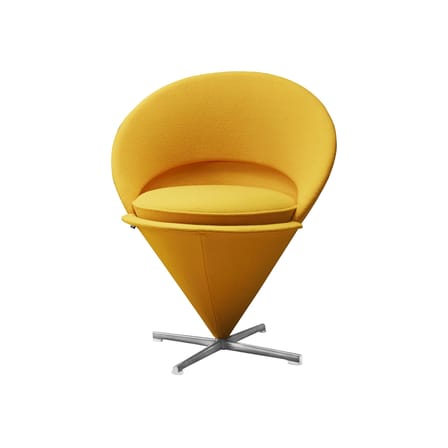 Fauteuil pivotant Cone Chair tissu jaune / Verner Panton, 1958 - Vitra
