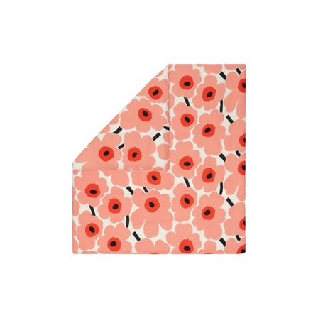 Housse de couette 240 x 220 cm Unikko orange / Satin de coton biologique - Marimekko
