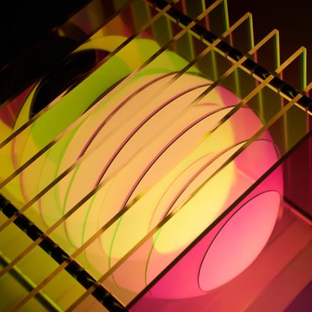 Lampe de table Lop Dreamy Small Rectangle plastique multicolore / Reflets iridescents changeants - BANG