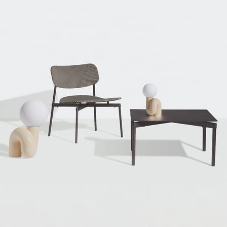 Lampe de table Neotenic LED Grande céramique beige /L 34 x H 51 cm - Petite Friture