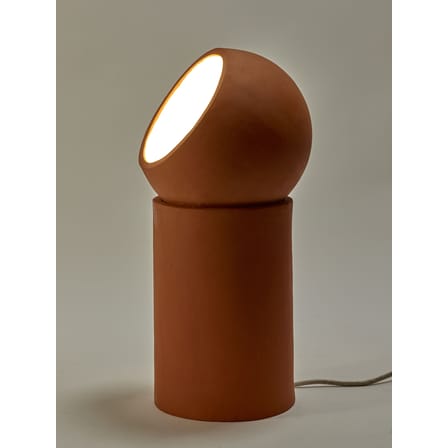 Lampe de table Terra Large céramique rouge orange / Ø 25 x H 51 cm - Terracotta / Spot orientable - Serax