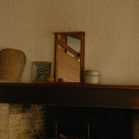 Miroir mural Symmetry Small bois naturel / L 45,8 x H 71 cm - Frama 