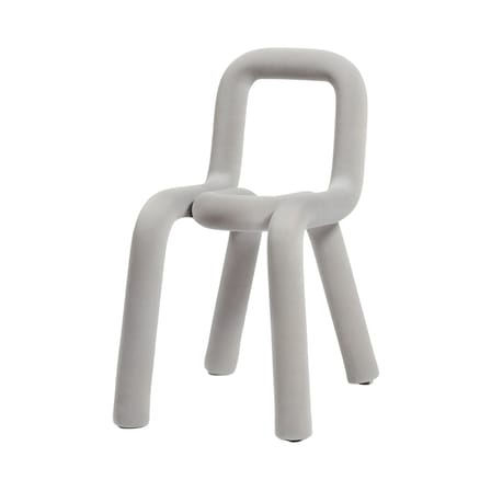 Bold Padded chair textile grey Fabric - Moustache