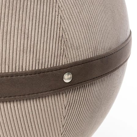 Pouf Côtelé Regular beige / Ergonomique - Ø 55 cm / Velours côtelé - BLOON PARIS
