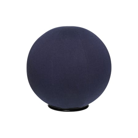 Pouf Palais Royal tissu bleu par José Lévy / Ø 65 cm - Exclusivité Made In Design / Seconde vie - Lelièvre Paris