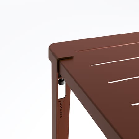 rechteckiger Tisch Midi metall rot / 190 x 90 cm - 8 Personen - TIPTOE