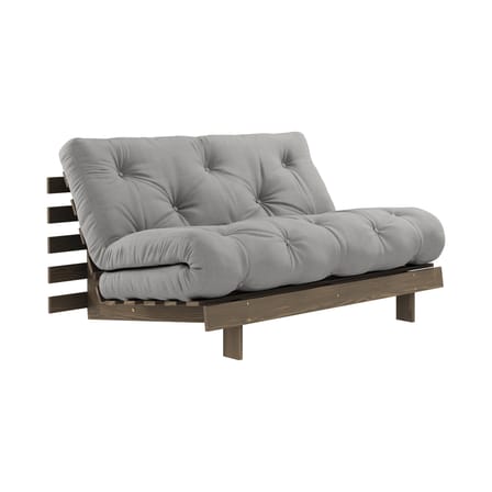 Divano convertibile Roots legno grigio / L 140 cm - 3 posizioni / Struttura marrone - KARUP DESIGN