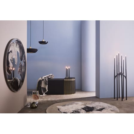Table d'appoint Curva métal or / 34 x 48 x H 45 cm - AYTM
