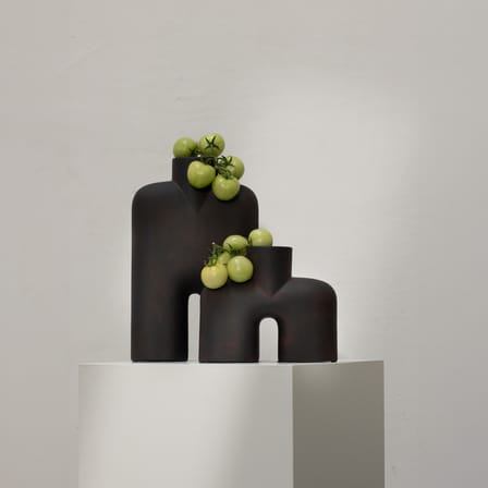 Vase Cobra Uno Medium céramique marron / L 30 x H 25 cm - 101 COPENHAGEN