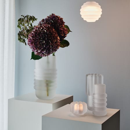 Vase Press Medium glas weiß - Tom Dixon