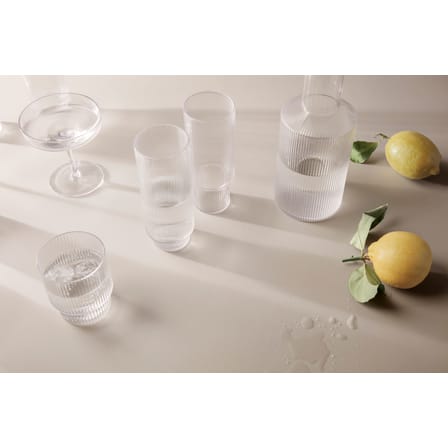 Set de 4 verres long drink Ripple / Ø 7 x H 14 cm (30 cl) - Ferm Living