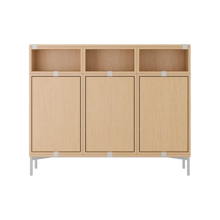 Accessoire / Base sur pieds L 131 x P 35 x H 17 cm - Pour modules Stacked Medium ou Large - Muuto