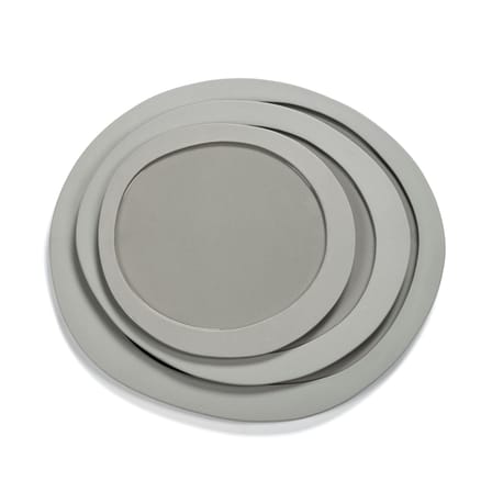 Assiette à dessert Inner Circle céramique gris / Small - 21 x 20 cm / Grès - valerie objects