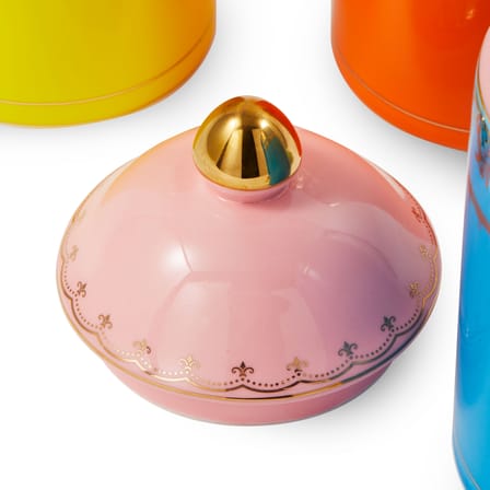 Boîte Grandpa Medium céramique jaune / Ø 11 x H20 cm - Pols Potten