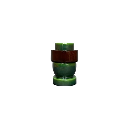 Bougeoir Ador Small céramique vert / H 10 cm - RED Edition