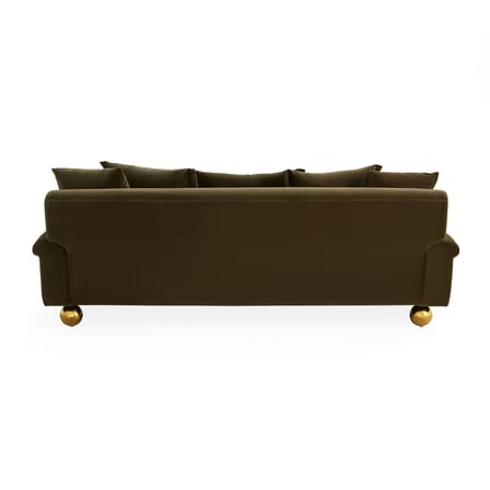Canapé droit Greenwich vert / L 220 cm - Velours - Jonathan Adler