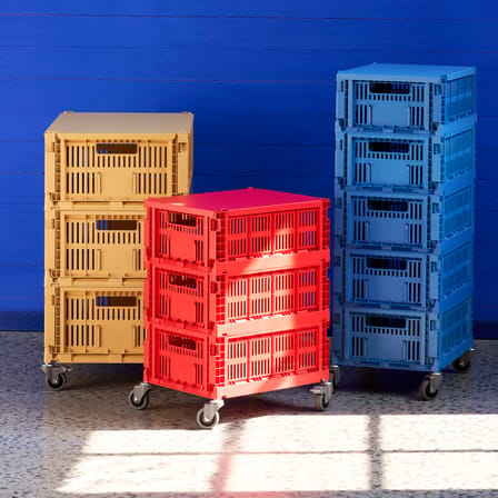 Couvercle  métal vert / Pour panier Colour Crate Large 34,5 x 53 cm - Hay