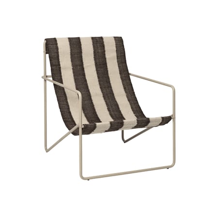 Fauteuil Desert tissu marron / Structure beige - Bouteilles plastique recyclées - Ferm Living