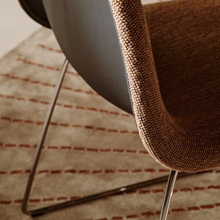 Gepolsterter Stuhl 3D textil braun / Vollständig gepolstert - Gubi